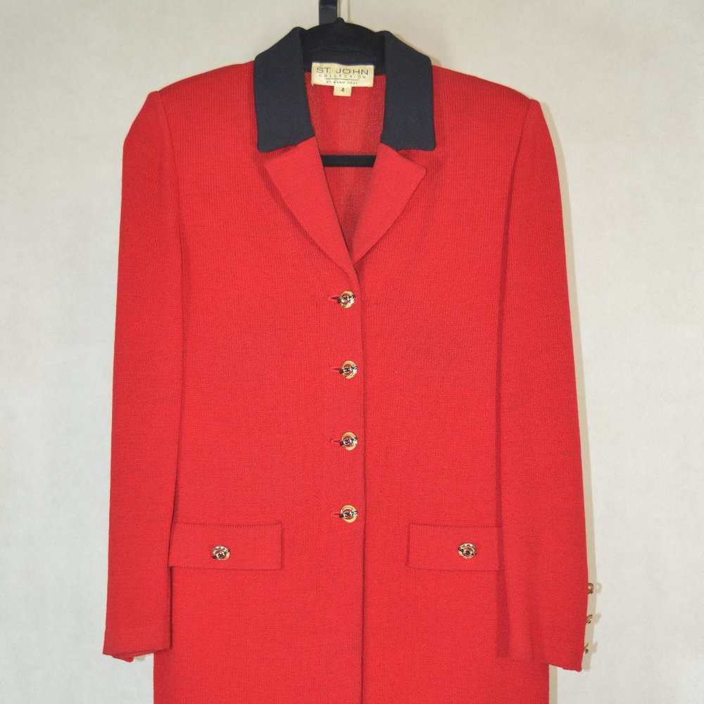 (BEAUTIFUL ) ST. JOHN COLLECTION RED & BLACK SIZE 4